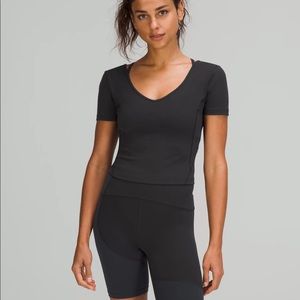 NWT black Lululemon align tee size 2